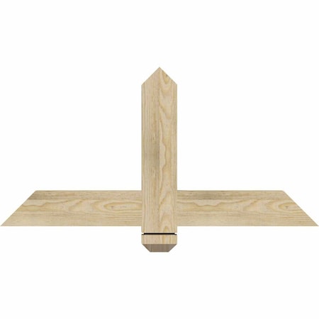 Ekena Millwork Eugene Rough Sawn Timber Gable Bracket, Douglas Fir, 36"W x 18"H x 2"D x 4"F, 12/12 Pitch GBW036X18X0204EUG00RDF